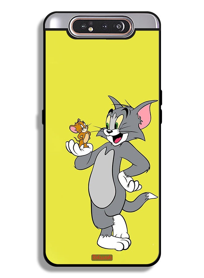 Tolwak Samsung Galaxy A80 Protective Case Cover Tom And Jerry - Image 1