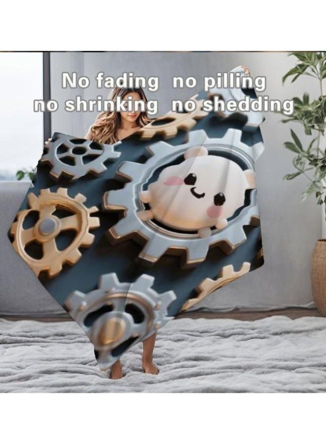 عام بطانية رقيقة من الفانيلا الكرتونية للأطفال والرضع (دافئة ومريحة، ومناسبة للنوم والألعاب) 70 سم * 100 سم - Image 1