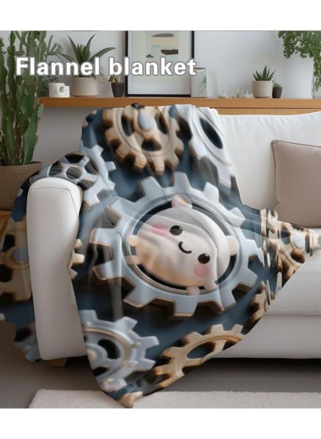 عام بطانية رقيقة من الفانيلا الكرتونية للأطفال والرضع (دافئة ومريحة، ومناسبة للنوم والألعاب) 70 سم * 100 سم - Image 5