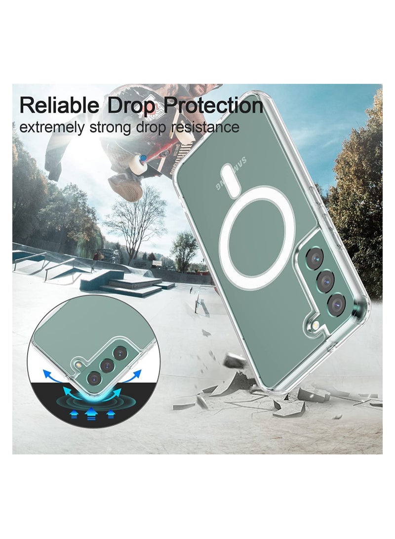 Case Compatible with Samsung Galaxy S23 Plus Case, Magnetic Case Shock Absorption Anti-Scratch Slim Thin Hard Back Crystal Cover - Image 2