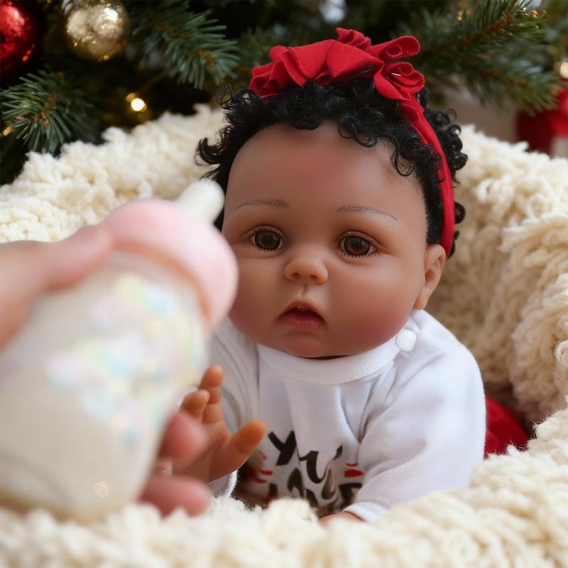 CHAREX Reborn Baby Dolls  Black 22 inches Newborn African American Realistic Lifelike Baby Dolls for Kids Age 3 - Image 3