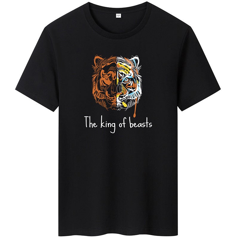 Summer Men's Anchor Live Short-sleeved T-shirt Cotton Top Base Shirt Loose Half-sleeved Hong Kong Version Fashion Brand Personality - Image 3