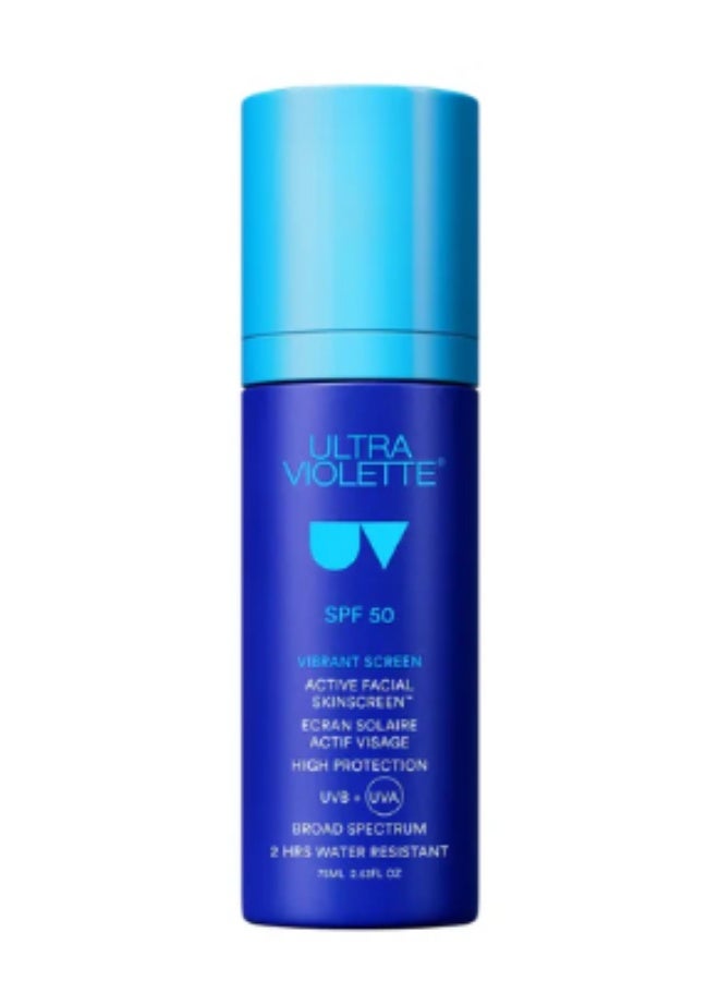 Ultra Violette Vibrant Screen™ SPF 50 Active Facial Skin Screen, 75ml