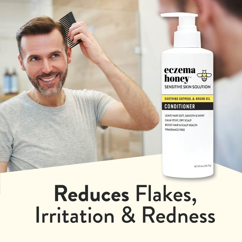 ECZEMA HONEY بلسم العسل للإكزيما - يساعد في الصدفية، التهاب الجلد، والتقشر - بلسم يومي للقشرة ورعاية فروة الرأس - علاج لفروة الرأس الحاكة للرجال والنساء والأطفال (8 أونصات) - Image 5