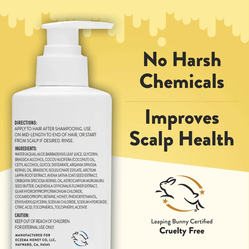 ECZEMA HONEY بلسم العسل للإكزيما - يساعد في الصدفية، التهاب الجلد، والتقشر - بلسم يومي للقشرة ورعاية فروة الرأس - علاج لفروة الرأس الحاكة للرجال والنساء والأطفال (8 أونصات) - Image 4