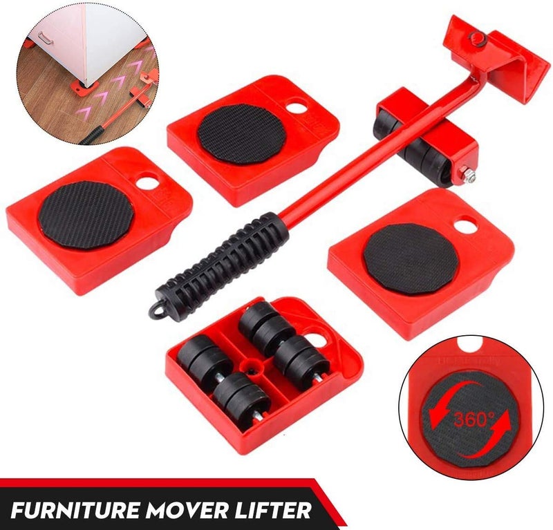Zipron Furniture Lifter Mover Tool Set Heavy Duty Furniture Lifter Mover Tool Set Furniture Moving Roller Wheel Set for Washing Machines FridgeSofa Wardrobes Adjustable Height - Image 5