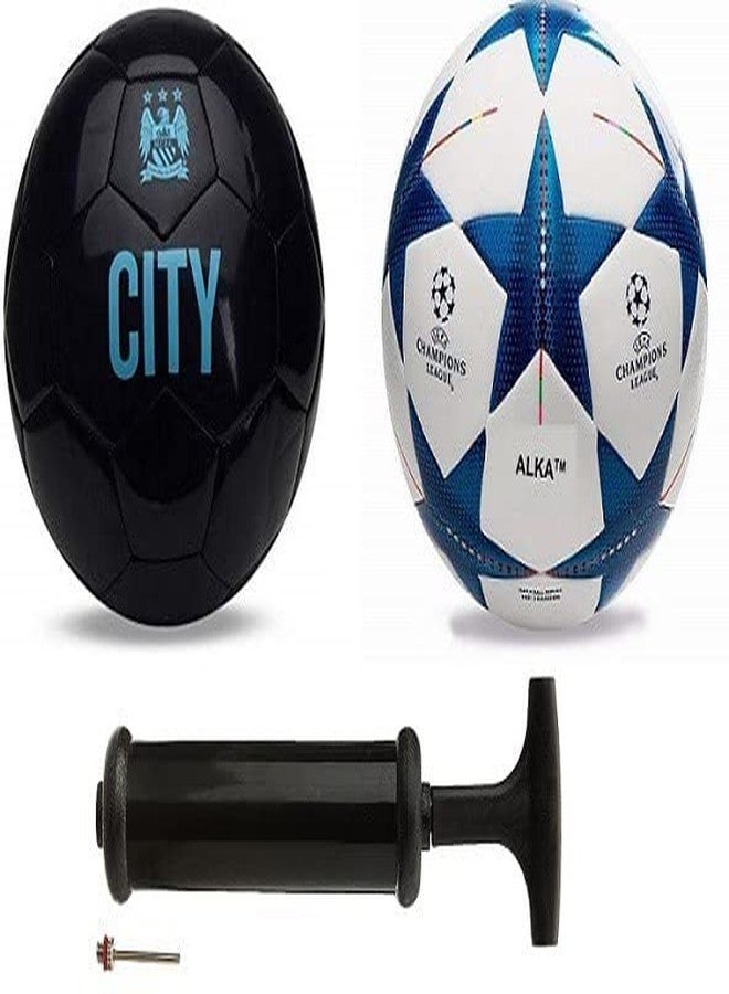 WIKIGO Set of Bluestar & City Football with Air Pump - Image 1