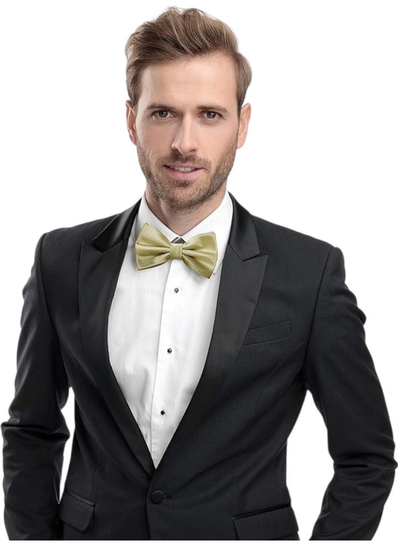Trenderrs Men's Solid Color Satin Bow Tie  - Image 1