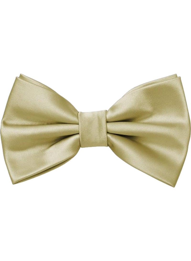 Trenderrs Men's Solid Color Satin Bow Tie  - Image 2