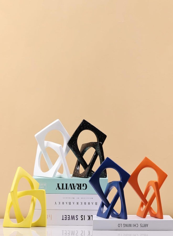 DOVDOV Geometric Cube Orange Knot Decorations, Geometric Sculptures, Modern Home Decorations for Home Decor Accents, Dining Tables, on Shelves, Consoles, entryway Tabletop centrepieces - Image 5