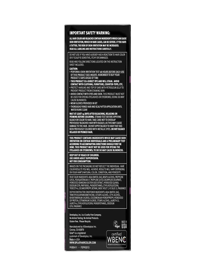 سبلات مجموعة صبغة الشعر شبه الدائمة سبلات ميدنايت بيربل جاسبر، استخدام واحد، تتضمن بلسمًا مُرمِّمًا عميقًا، تدوم حتى 30 غسلة، لا حاجة للمبيض، صبغة شعر نباتية وخالية من القسوة. - Image 3