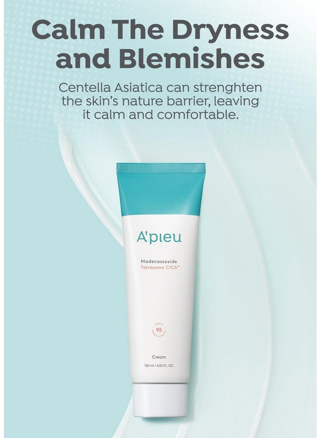 A'Pieu Madecassoside Tetrasome Cica Cream 4.06 Fl Oz / 120Ml Upgraded Absorption Enhanced Skin Barrier Calming Effects Centella Asiatica Asiaticoside Asiatic Acid - Image 3