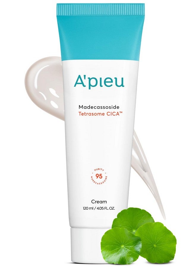 A'Pieu Madecassoside Tetrasome Cica Cream 4.06 Fl Oz / 120Ml Upgraded Absorption Enhanced Skin Barrier Calming Effects Centella Asiatica Asiaticoside Asiatic Acid - Image 1
