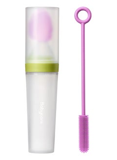 Babycare Babycare - Baby Top Squeeze Spoon, Su Weilu, BPA-Free, Soft Silicone Tip, Easy to Use, Non-Toxic, Baby Feeding Spoon, Portable, Safe for Infants, Easy Grip Handle, Convenient for Travel  - Image 1