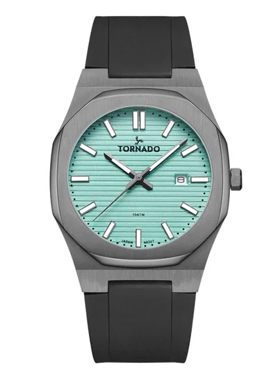 TORNADO Men's Silicone Analog Watch T22002-XSBL - 40 mm