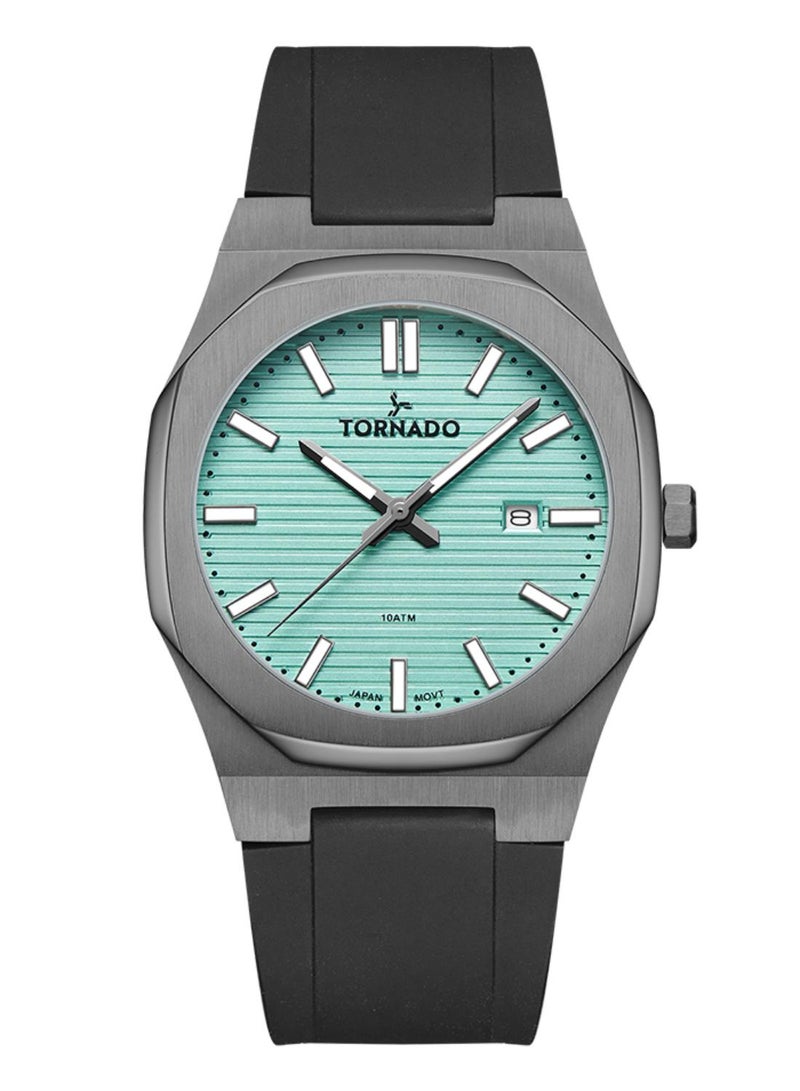 TORNADO Men's Silicone Analog Watch T22002-XSBL - 40 mm - Image 1