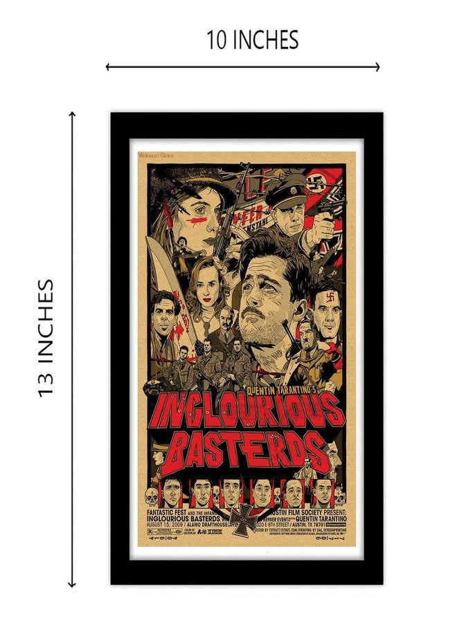 GRAY WALL Hollywood Posters Inglourious Basterds movie Framed Poster For Room & Office (10 Inch X 13 Inch, White) - Image 5