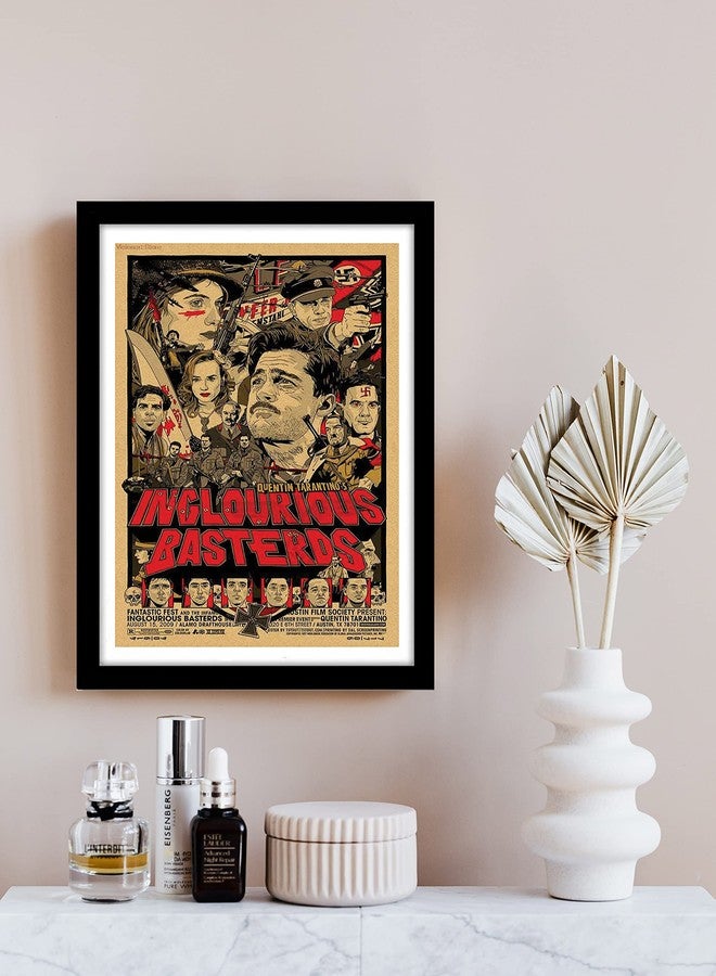 GRAY WALL Hollywood Posters Inglourious Basterds movie Framed Poster For Room & Office (10 Inch X 13 Inch, White) - Image 2