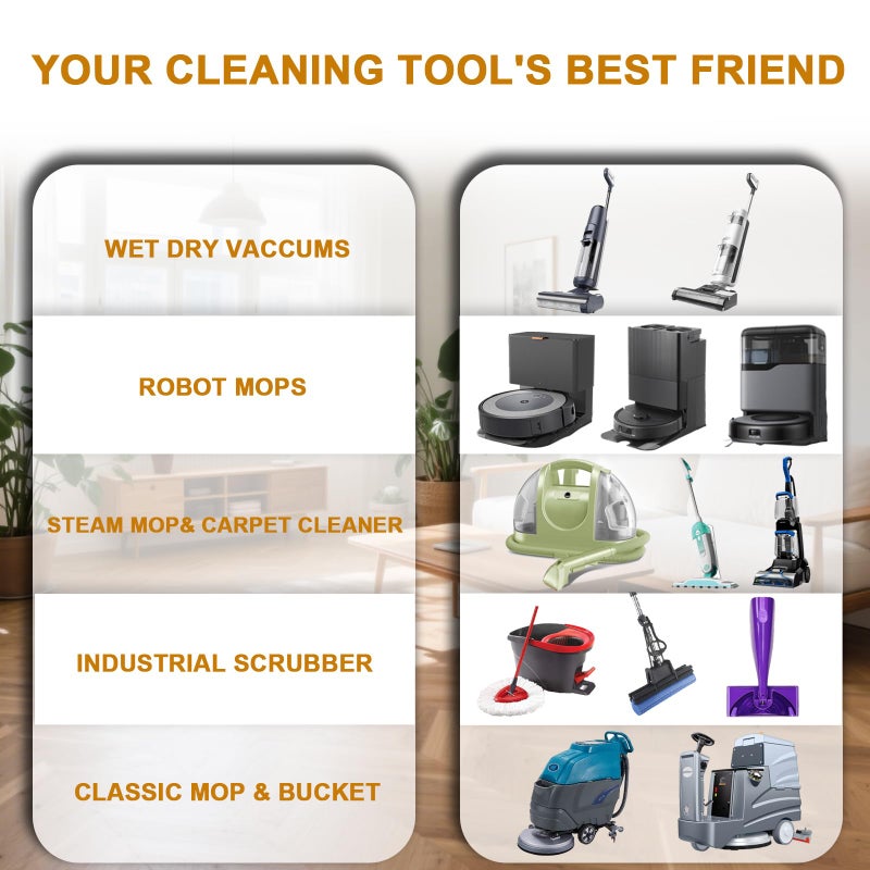 beaufan 200X Concentrated Floor Cleaning Solution for All Robot Vacuum and Mop, Wet Dry Vacuums Compatible with Eufy, Roborock, Roomba, Tineco, Bissell, Shark, 29.76 fl oz 47 Gallon Cleaner (Orange Scent) - Image 4