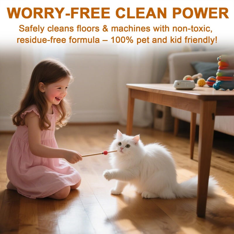 beaufan 200X Concentrated Floor Cleaning Solution for All Robot Vacuum and Mop, Wet Dry Vacuums Compatible with Eufy, Roborock, Roomba, Tineco, Bissell, Shark, 29.76 fl oz 47 Gallon Cleaner (Orange Scent) - Image 5