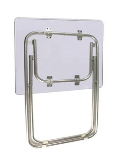 Generic Multipurpose Folding Wooden Table with Aluminum Frame 50x70 cm  - Image 2
