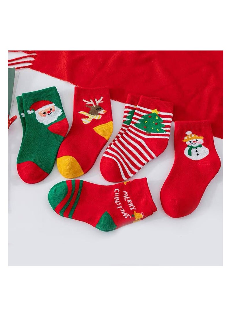 Generic Winter Christmas Socks, Set Of 6, For Babies Multicolore  - Image 1