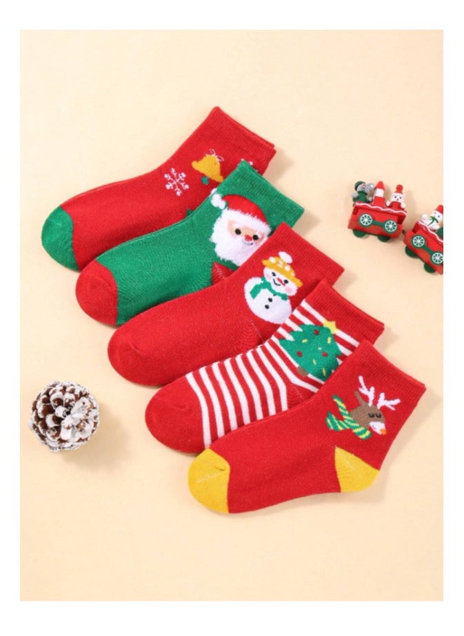 Generic Winter Christmas Socks, Set Of 6, For Babies Multicolore  - Image 3