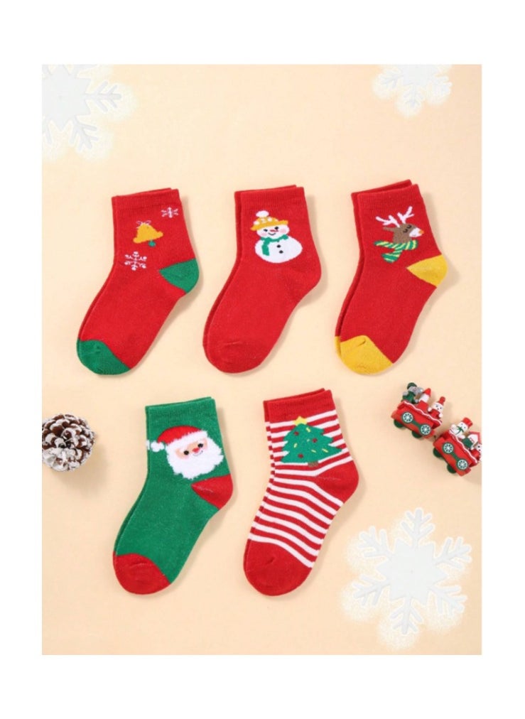 Generic Winter Christmas Socks, Set Of 6, For Babies Multicolore  - Image 5