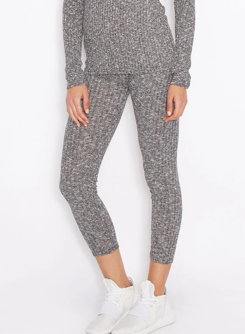 Ginger Ribbed Lace Up Leggings Set