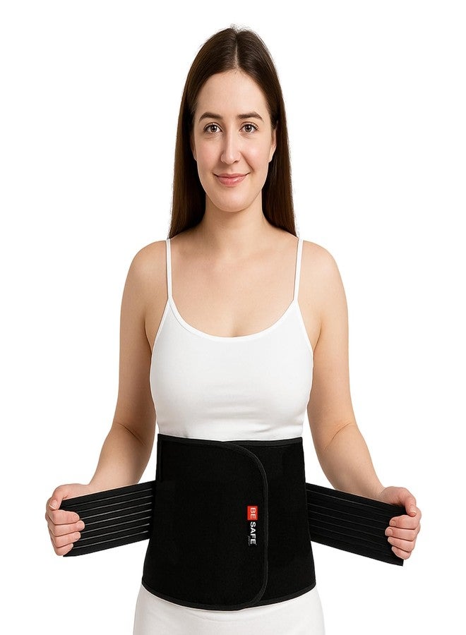 BESAFE Forever BE SAFE Forever After Delivery Pregnancy Belt for Lower Back Pain Relief, Tummy Reduction| Fat Slimming Shapewear | Post Pregnancy belt after c-section | Abdominal Belt, Adjustable Fit 30-46 inch, Black - Image 2