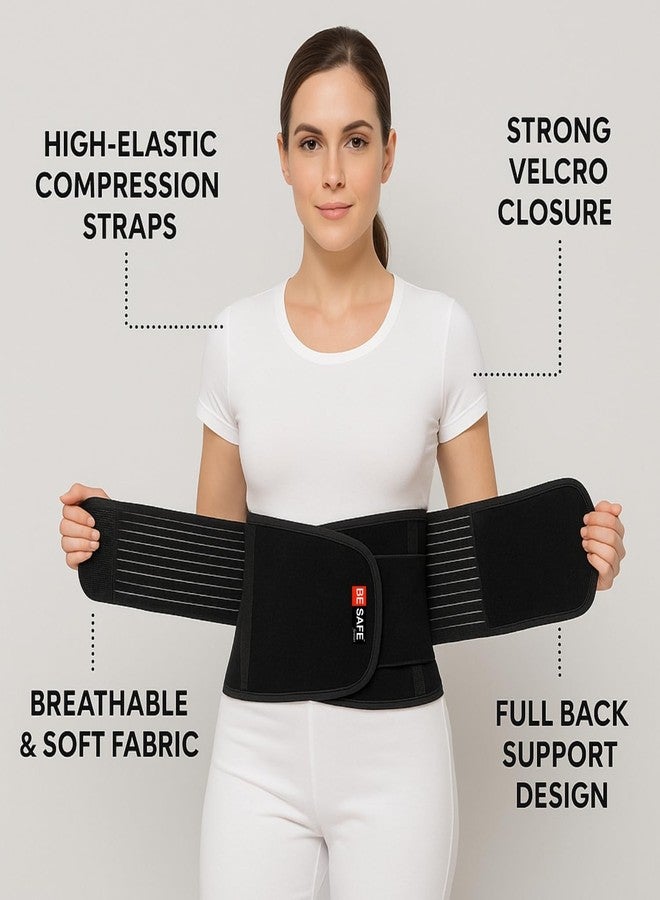 BESAFE Forever BE SAFE Forever After Delivery Pregnancy Belt for Lower Back Pain Relief, Tummy Reduction| Fat Slimming Shapewear | Post Pregnancy belt after c-section | Abdominal Belt, Adjustable Fit 30-46 inch, Black - Image 5