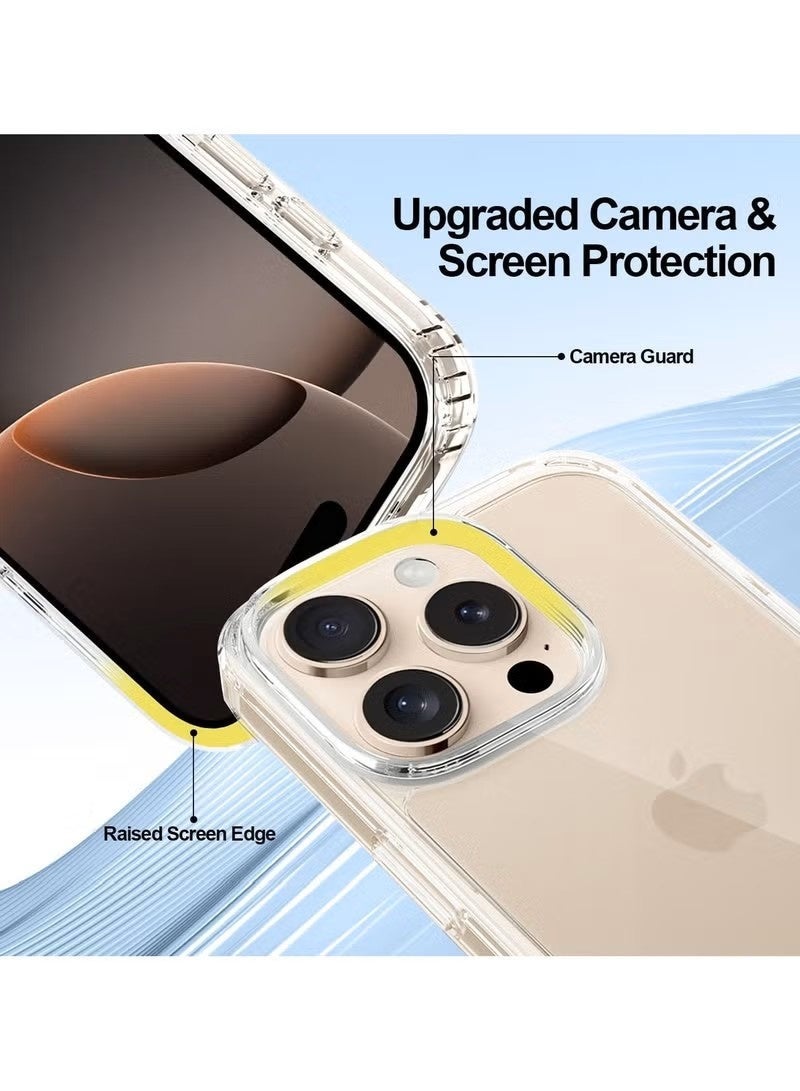 general Crystal Clear Case for iPhone 16 Pro, Military-Grade Drop Protection, Slim Hard PC Back with Shock-Absorbing TPU Bumper & Raised Camera Guard - Image 4