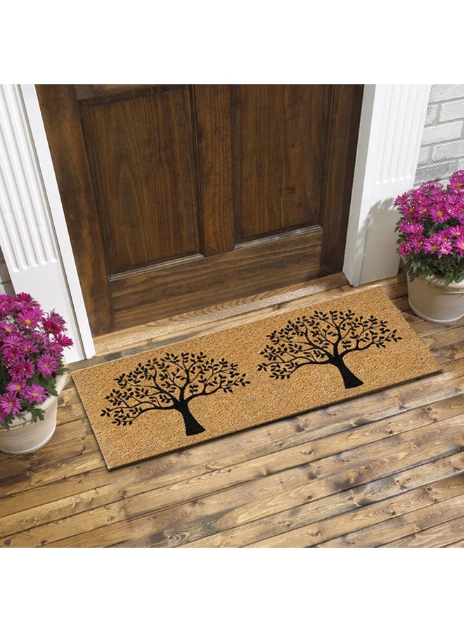 ATMAH Double Tree Coir Door Mat - Size 120Cm X 40Cm, Brown, Black, Rectangular - Image 2