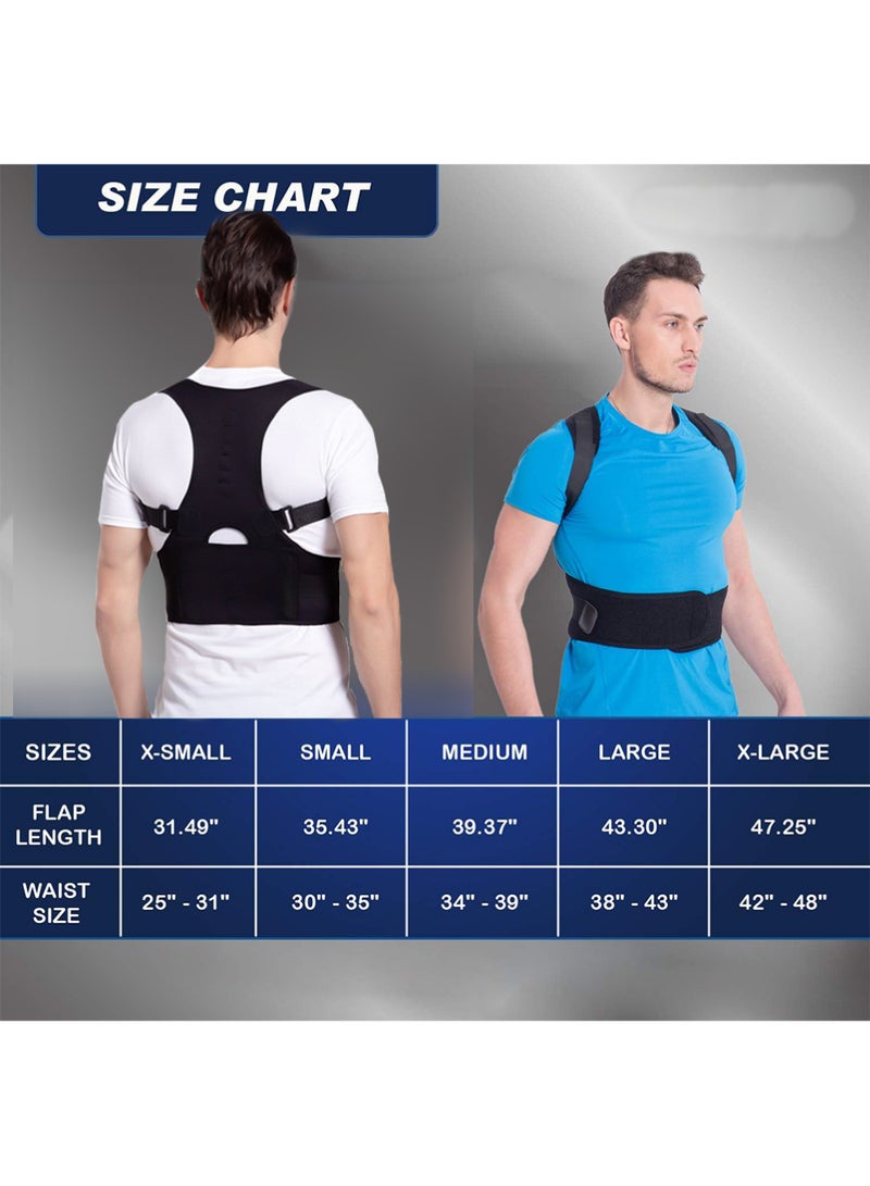 Bincoo A Medical Corset, To Correct the Curvature Magnetic Therapy Posture Support Back Brace -FDA Approved Medical Grade Adjustable Posture Corrector Brace Shoulder Back Support Belt- Relieves Neck, Back and Spine Pain (M) - Image 3
