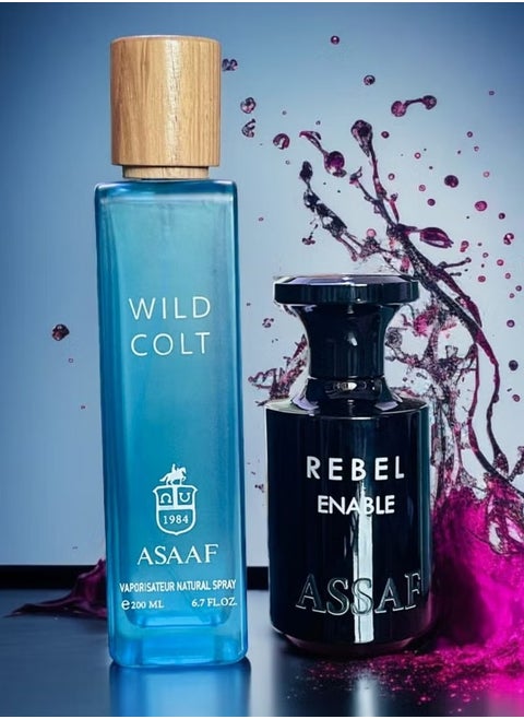 Asaaf Wild Colt 200ml + Asaaf Rebel ENABLE100ml Eau de Parfum