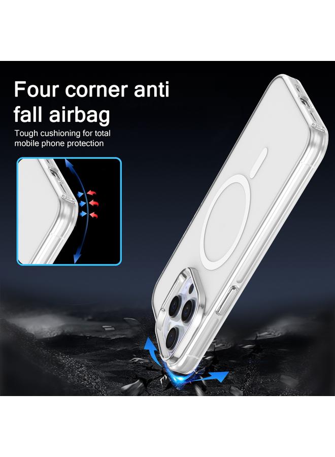 زبون جراب لهاتف iPhone 13 Pro مطلي بالكهرباء IMD Magsafe PC Hybrid TPU - Image 4