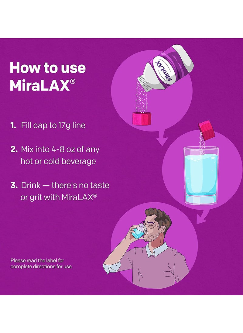 MiraLAX - Laxative Powder Gentle Constipation Relief, Peg 3350 - Image 1