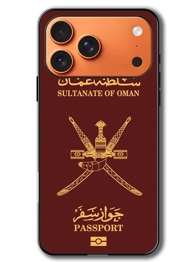 Theodor Case Compatible with Apple iPhone 17 Pro Max 6.9 Inch Protection Shockproof Bumper Cover Oman Passport - Image 1