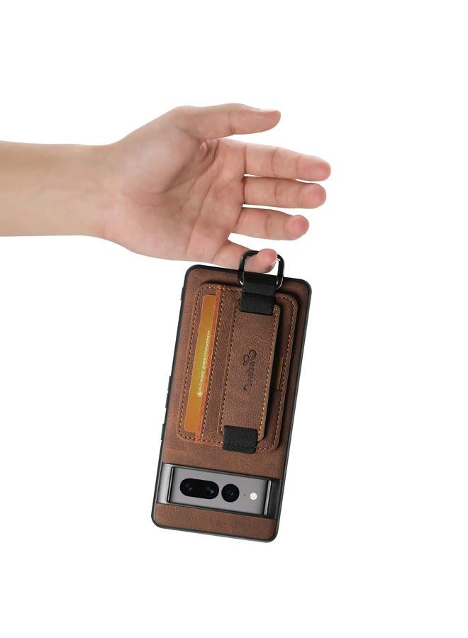 Suteni Case For Google Pixel 7 Pro H13 Litchi Leather Wrist Strap Wallet Back Phone Case - Image 5