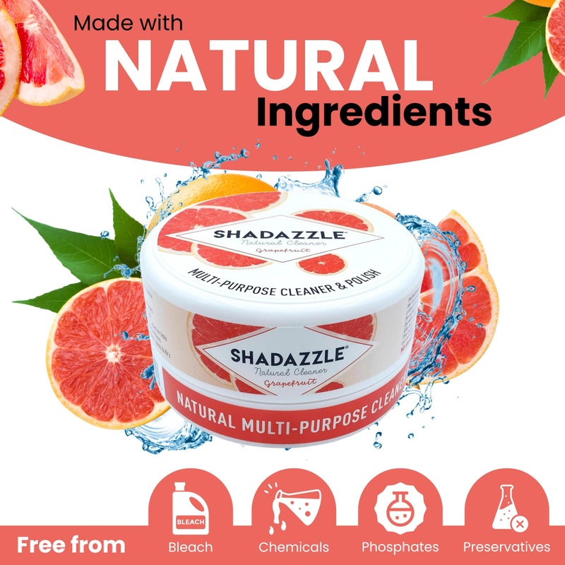 Shadazzle Natural All Purpose Cleaner and Polish - Eco friendly Multi-purpose Cleaning Product (1 Pack, Grapefruit) - Image 3