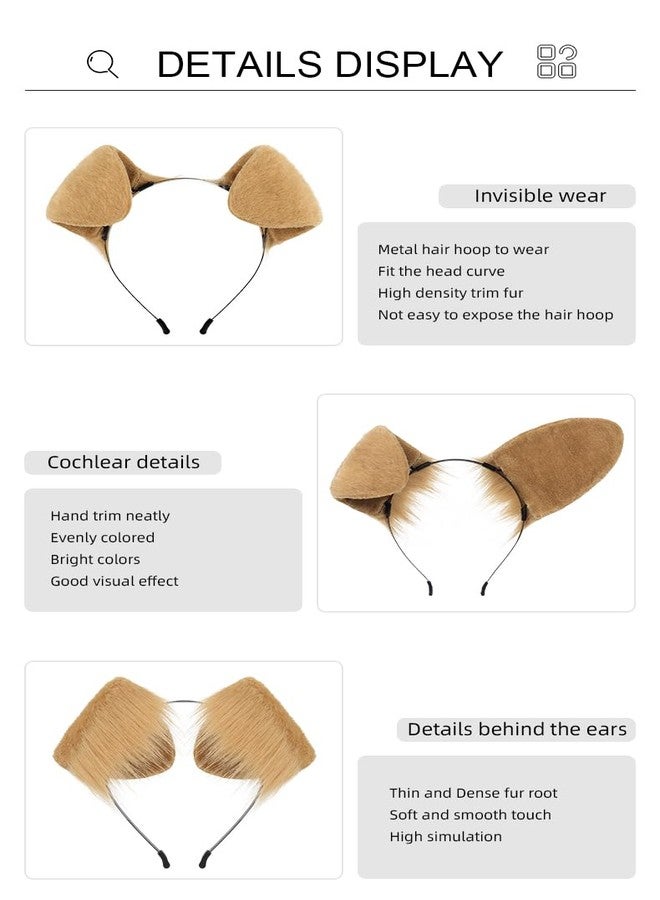 JUNBOON Dog Ear Headband Furry Long Fox Tail Set Anime Party Cosplay Dress up Costume - Image 5