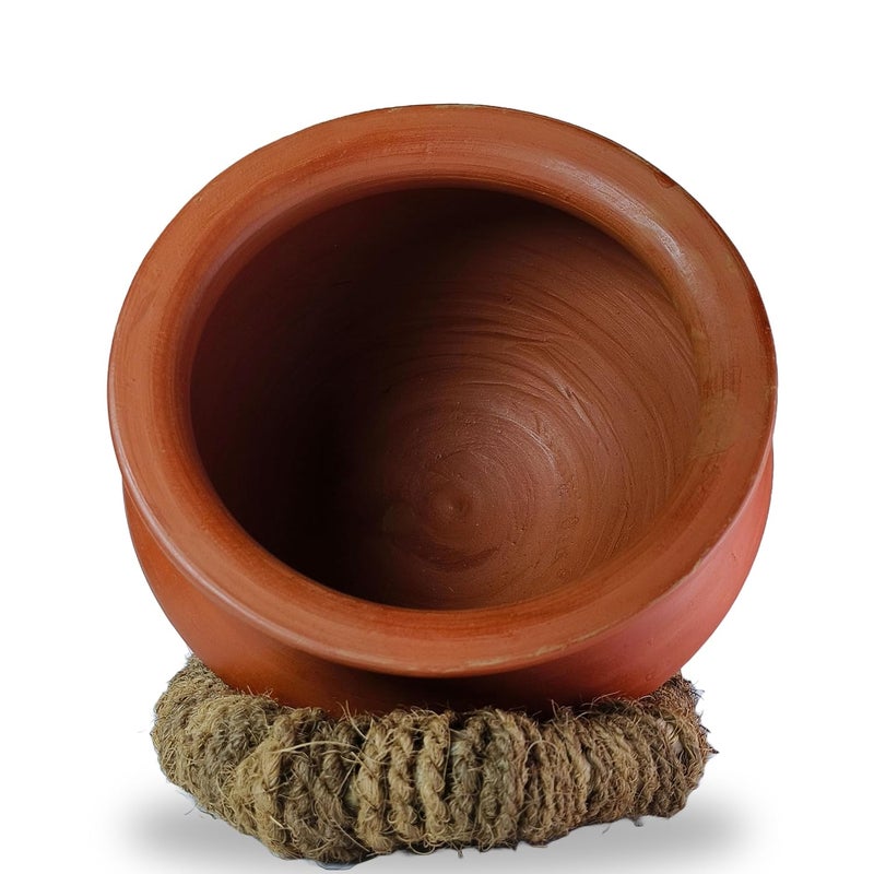 Handcrafted Earthen Rice Handi – Natural Clay Cooking Pot for Rice,Biryani, Pulao & Curries | Eco-Friendly, Non-Toxic & Durable | Traditional Indian Clay Handi (2.5L Capacity)  - Image 2