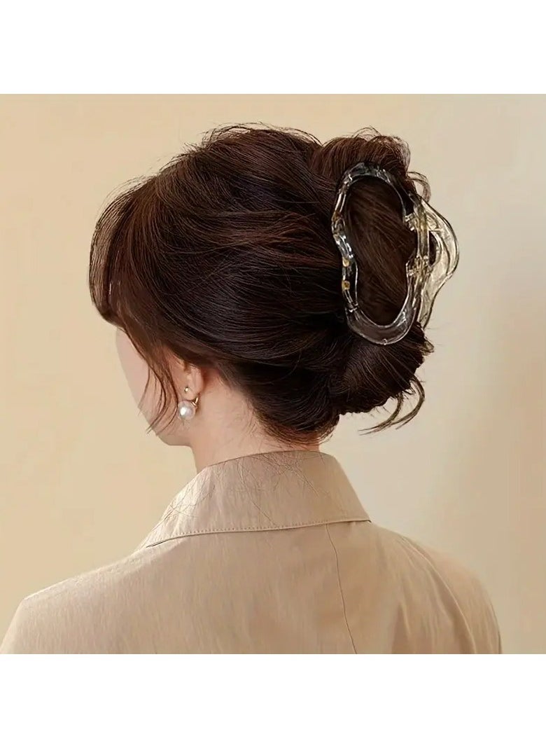 Goolsky 3pcs/set Cloud Shaped Hair Claw Clips, Nonslip Hair Clips for Women, Strong Hold Hair Accessory for Thick, Thin And Other Hair Types  - Image 3