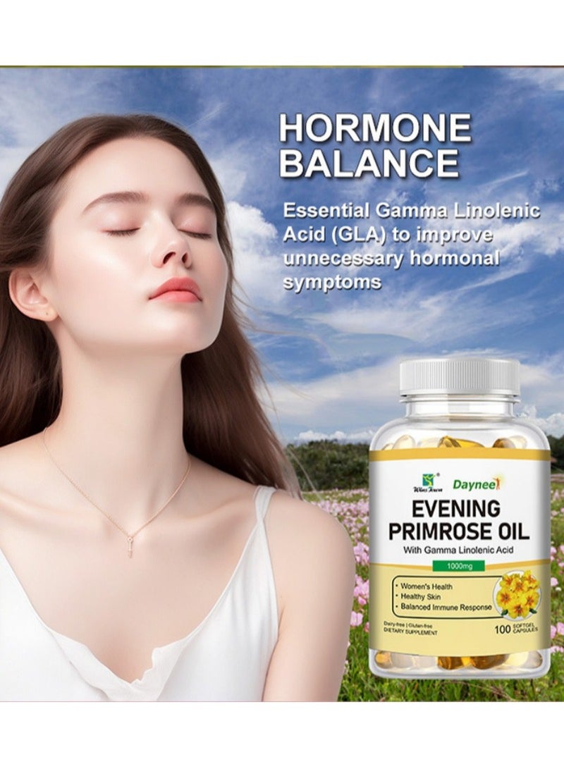 وينز تاون كبسولات زيت زهرة الربيع المسائية من دايني لزيادة مرونة الجلد، وتحقيق بشرة فاتحة وناعمة وسلسة. تساعد الخصائص المضادة للشيخوخة والأكسدة على تقليل التجاعيد وتجديد البشرة. 100 قرص. - Image 2