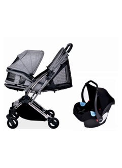 Pikkaboo Pikkaboo Youbi Toddler German Travel System with New Born Attachment - Grey  - Image 1