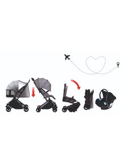 Pikkaboo Pikkaboo Youbi Toddler German Travel System with New Born Attachment - Grey  - Image 5