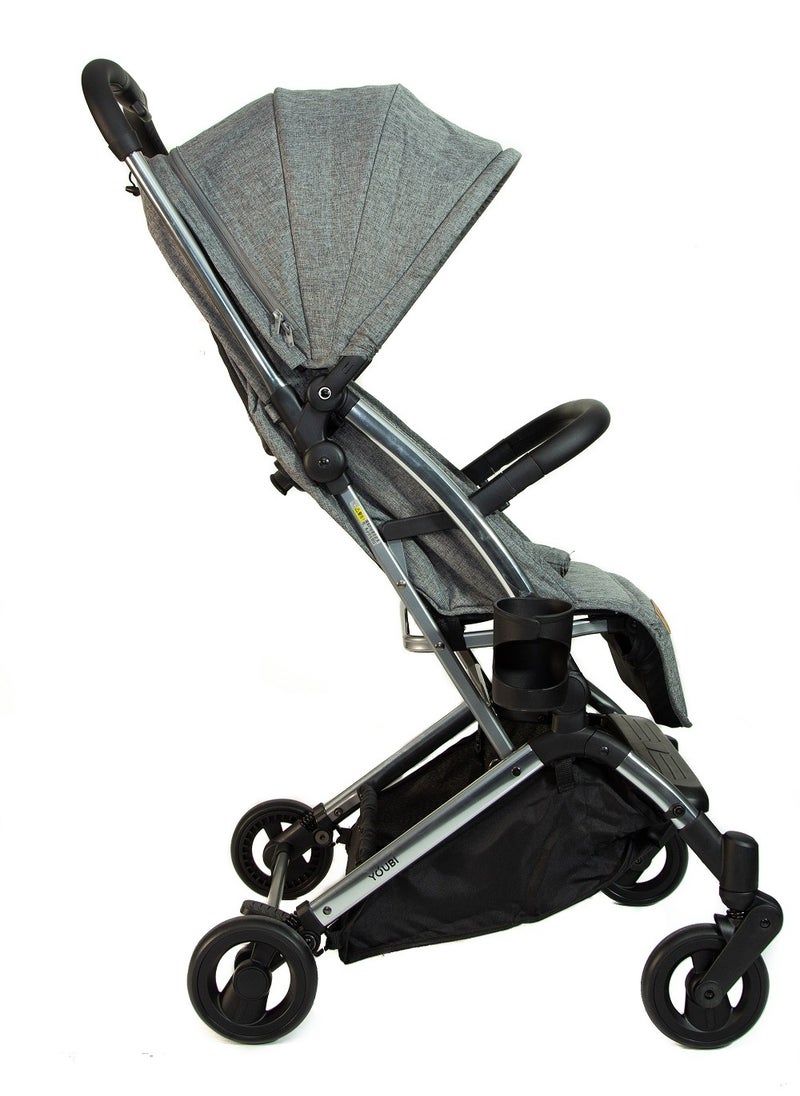 Pikkaboo - Pikkaboo Youbi Toddler German Travel System with New Born Attachment - Grey - Image 1