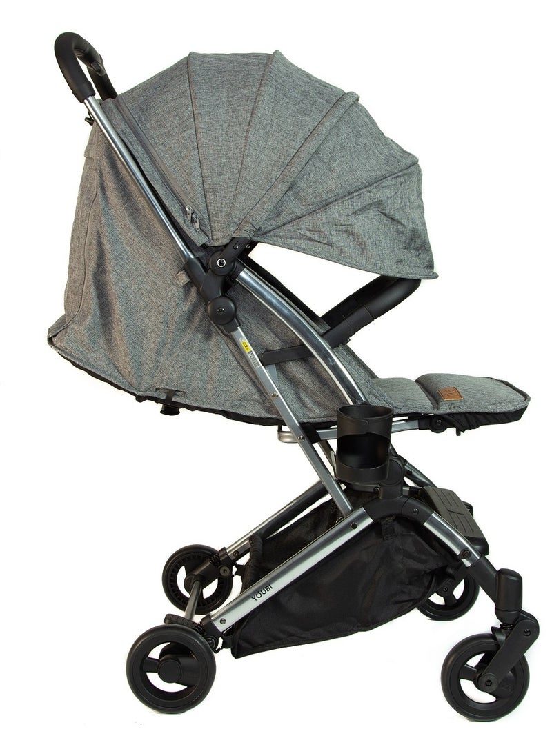 Pikkaboo - Pikkaboo Youbi Toddler German Travel System with New Born Attachment - Grey - Image 1