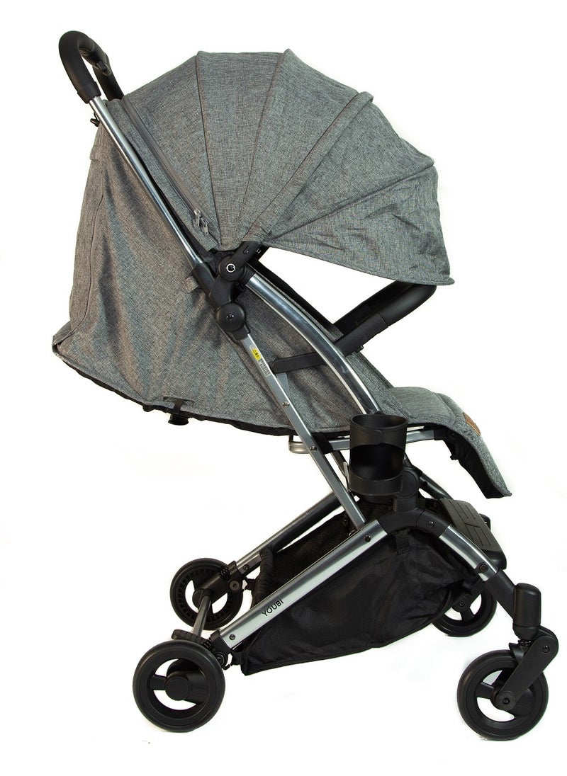 Pikkaboo - Pikkaboo Youbi Toddler German Travel System with New Born Attachment - Grey - Image 1