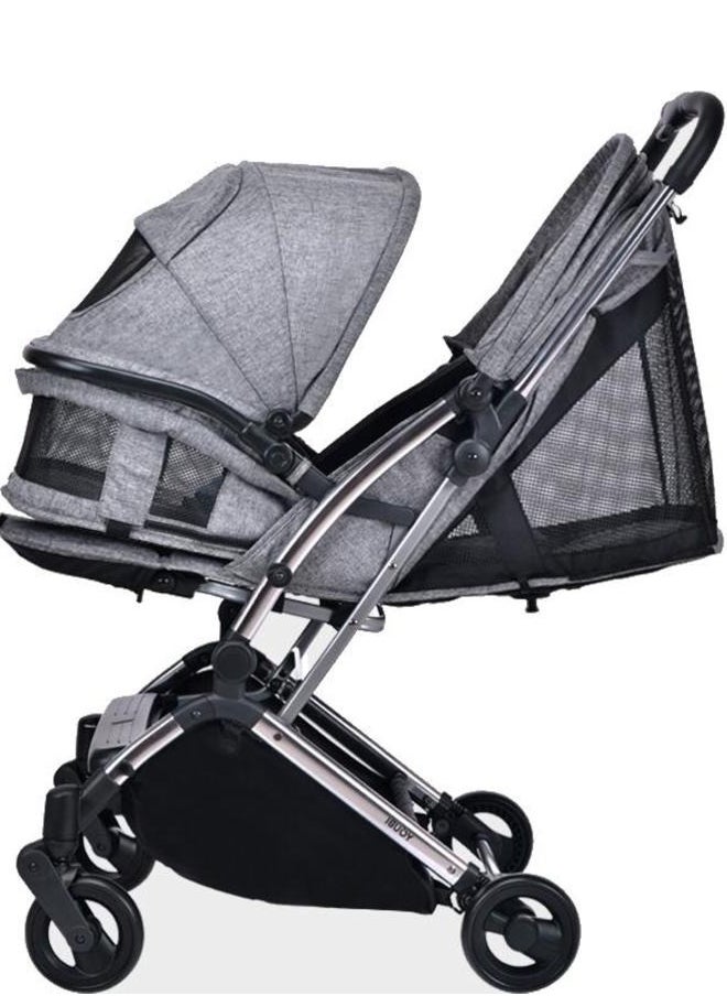 Pikkaboo - Pikkaboo Youbi Toddler German Travel System with New Born Attachment - Grey - Image 1